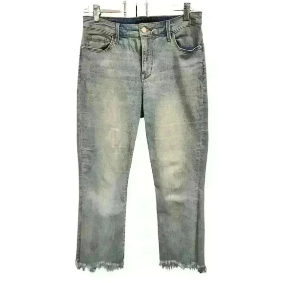 Sanctuary Denim Connector Frayed Hem Kick Crop Light Wash Missy Jeans - Picture 1 of 11
